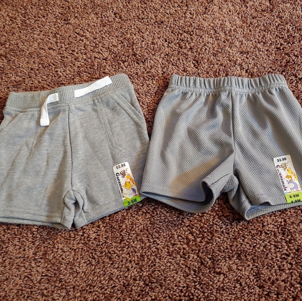NWT garanimals gray bundle of 2 boys shorts